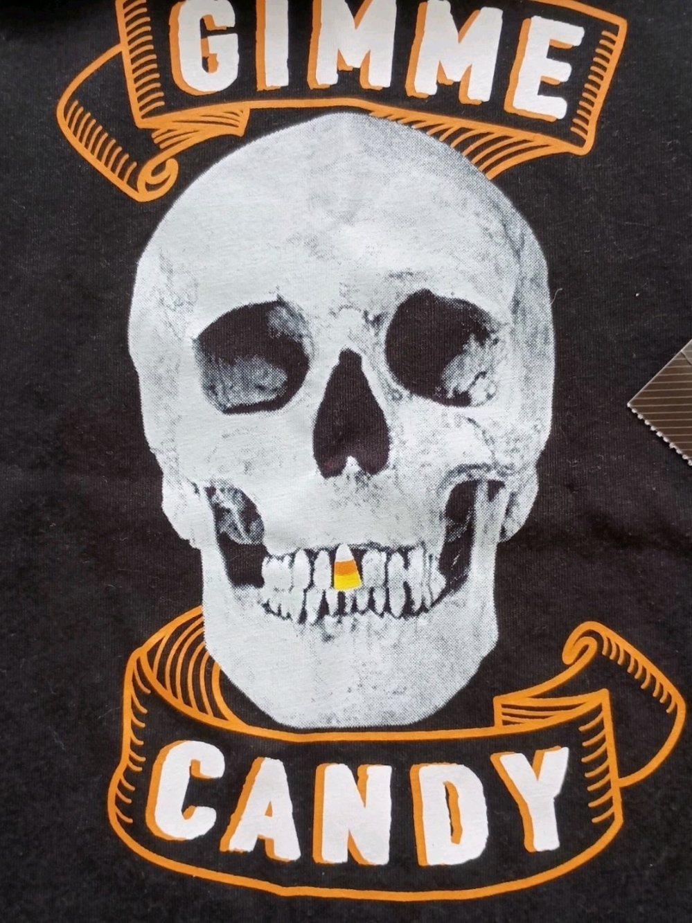 Kids Black 'Gimme Candy' Skull Long Sleeve Tee - Picture 4 of 4